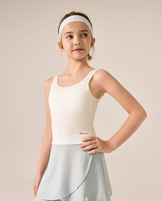 AIMER KIDS Girls' SilkySoft Modal Air-Flow Pads Tank Top
