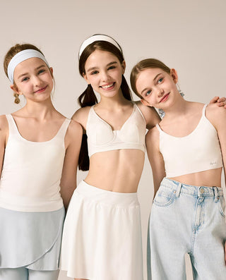 AIMER KIDS Girls' SilkySoft Air-Flow Pads Wireless Bra