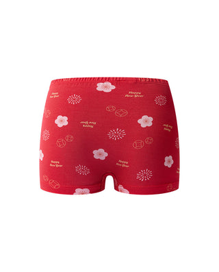 AIMER KIDS  3-Pack Modal Print Stage Mid-Rise Boxer Brief for Girls