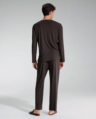 AIMER MEN TrueMilk Crew Neck Long Sleeve Sleepwear Set