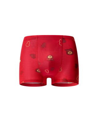 AIMER KIDS Print Mid-Rise Boxer Briefs For Boys 3 Packs