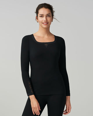 Aimer Renascent Coat Square Collar Thermal Top