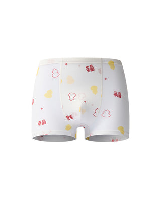 AIMER KIDS Print Mid-Rise Boxer Briefs For Boys 3 Packs