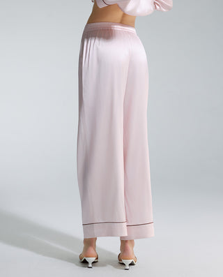 AIMER Silk Lapel Cardigan Long Sleeve & Pants Set
