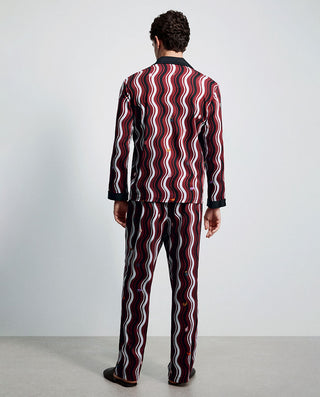 AIMER MEN Collared Cardigan Long Sleeve & Pants Set