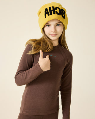 AIMER KIDS Warm Round-Neck Long-Sleeved Top