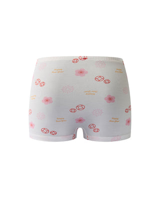 AIMER KIDS  3-Pack Modal Print Stage Mid-Rise Boxer Brief for Girls