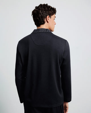 AIMER MEN Classic Collared Lounge Top