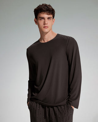AIMER MEN TrueMilk Crew Neck Long Sleeve Sleepwear Set