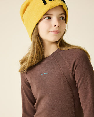AIMER KIDS Warm Round-Neck Long-Sleeved Top