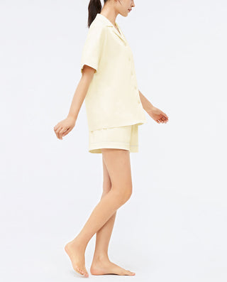 HUXI Cool Feeling Cotton Short- Sleeve Pajama Set