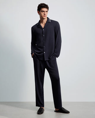 AIMER MEN Soft Comfort Collared Pajama Set