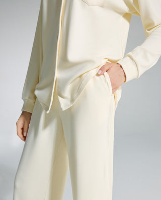 AIMER Collared Cardigan Long Sleeve Pants Set