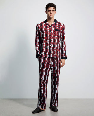 AIMER MEN Collared Cardigan Long Sleeve & Pants Set