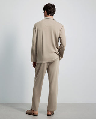 AIMER MEN Soft Comfort Collared Pajama Set