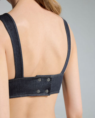 AIMER Denim Wireless Front Zip Bra