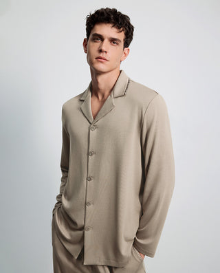 AIMER MEN Soft Comfort Collared Pajama Set