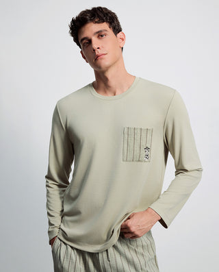 AIMER MEN Cozy Long Sleeve Pajama Set