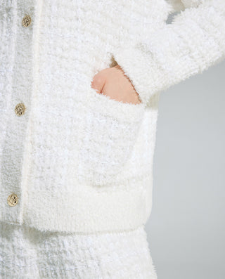 AIMER Crew Neck Cardigan Long Sleeve Pants Set