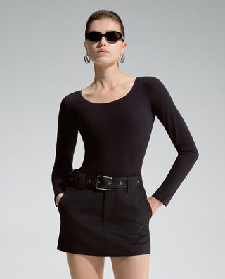 AIMER BODY Round Neck Long Sleeve Shaping Bodysuit