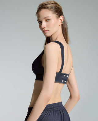 AIMER Denim Wireless Deep V Bra