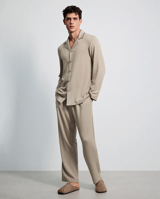 AIMER MEN Soft Comfort Collared Pajama Set