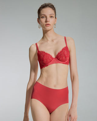 AIMER Sheer Mid-Rise Boyshorts
