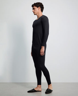 AIMER MEN Seamless V-Neck Long Sleeve Inner Top