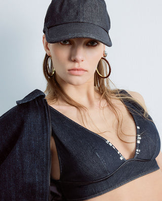AIMER Denim Wireless Deep V Bra