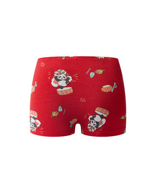AIMER KIDS Holiday Panda Stage Mid-Rise Briefs