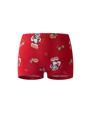 AIMER KIDS Holiday Panda Stage Mid-Rise Briefs