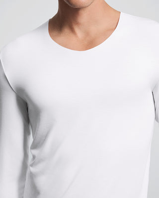 AIMER MEN Seamless V-Neck Long Sleeve Inner Top