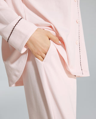 AIMER Collared Cardigan Long Sleeve Pants Set