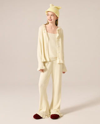 AIMER KIDS Fleece Cardigan Homewear
