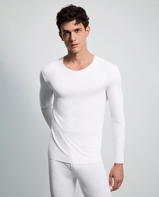 AIMER MEN Seamless V-Neck Long Sleeve Inner Top