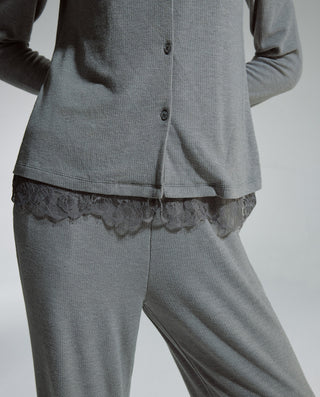 AIMER V-Neck Cardigan Long Sleeve Set