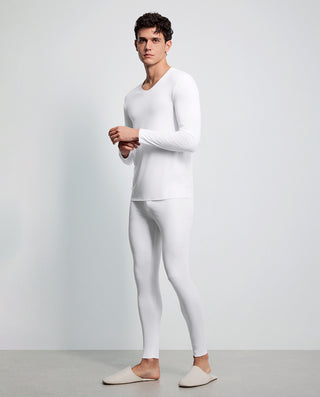 AIMER MEN Seamless V-Neck Long Sleeve Inner Top
