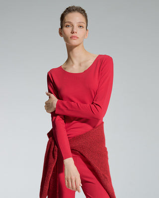 AIMER Red Thermal Set & Milk Briefs