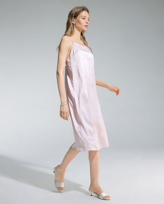 AIMER Silk Spaghetti Strap Slip Dress