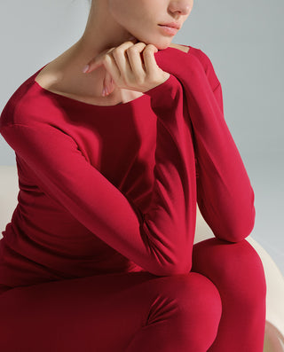 AIMER Red Thermal Set & Milk Briefs