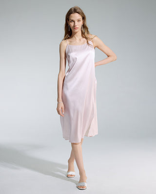 AIMER Silk Spaghetti Strap Slip Dress