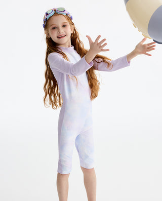 AIMER KIDS Long-sleeved One-piece Swimsuit For Girls