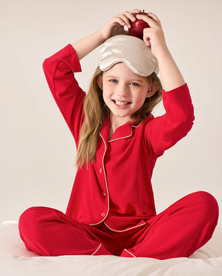 AIMER KIDS Milk Long-sleeved Loungewear Set Cardigan
