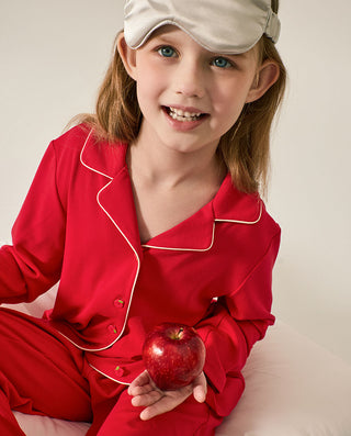 AIMER KIDS Milk Long-sleeved Loungewear Set Cardigan