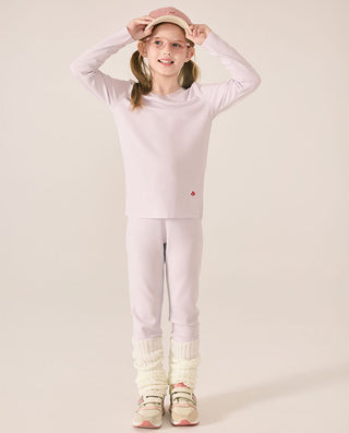 AIMER KIDS Medium-Thick Single-Layer Basic Warm Suit for Girls