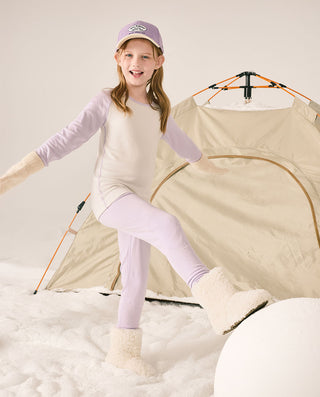 AIMER KIDS Medium-Thick Single-Layer Warm Suit for Girls