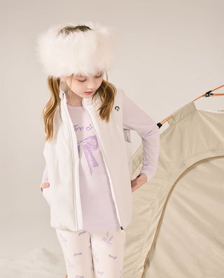 AIMER KIDS Lace Bowknot Pattern Warm Clothing Set for Girls