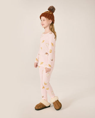 AIMER KIDS Animal Pattern Warm Clothing Set for Girls