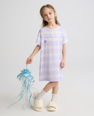 Aimer Kids Short-sleeved Nightdress For Girls