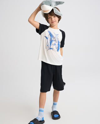 Aimer Kids Short-sleeve Tops Homewear Set For Boys